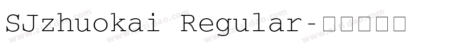 SJzhuokai Regular字体转换